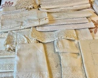 Large collection of linens 