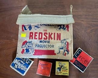 The Redskin Movie Projector and movies  