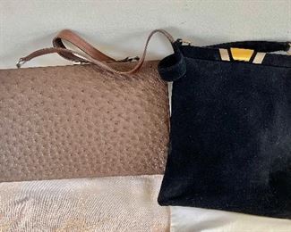 Ostrich bag, vintage purses 