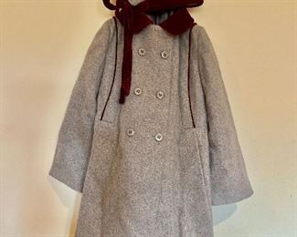 Vintage child's coat and bonnet