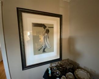 Robert Heindel Numbered print - professionally frames