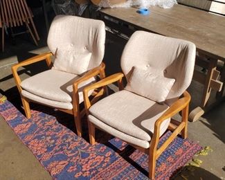 Pair of MCM inspired club chairs.