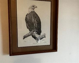 Number eagle print