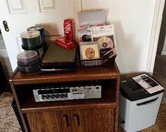 Closed caption VCR
Rolling cabinet
Read Write CDs