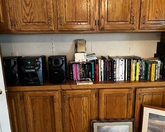Stereo with digital display 
Books