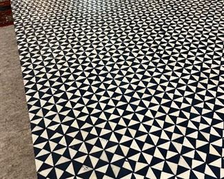 Navy and Black coffee table, resin-type material.  Heavy!  Very unique.