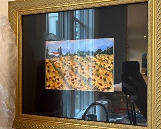 Sunflower field artwork.