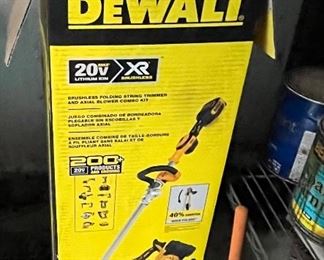 Dewalt combo tool with various attachments.