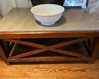 Coffee Table with granite top by Hickory.
