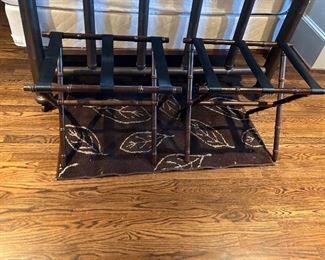 Suitcase stands - bamboo design.
