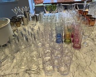 Various glassware, some Waterford
