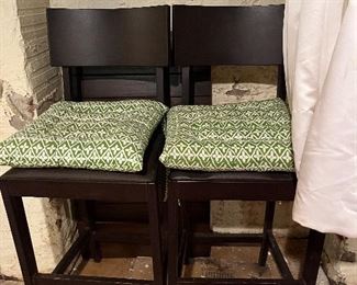 Bar chairs with table (behind the chairs).