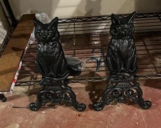 Cat Andirons.  