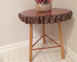 tree slab table, small