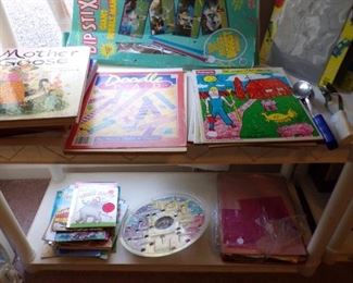 kids puzzles, books, etc