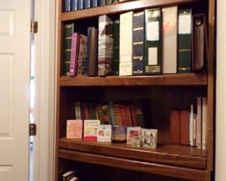 bookcase & vintage books & book ends