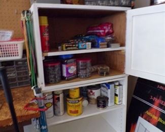 cabinet & misc., garage