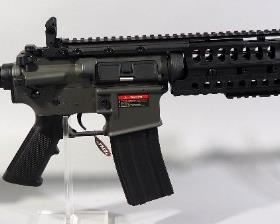 Golden Eagle M4S-System Carbine Electric Airsoft Rifle, With Adjustable Stock, Rail Mount, Charger, Paperwork, And More, In Box
