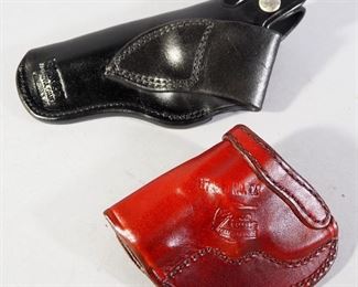 Bianchi Model 5B And Don Hume Leather Holsters
