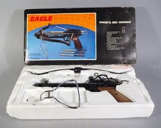 Eagle Powerful Mini Crossbow, Unknown Completion, In Box, And Crossbow Bolts
