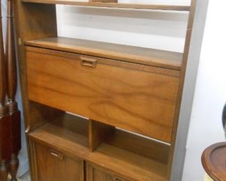 1960's Moderne Bookcase with drop front