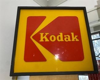 Original illuminated sign off the side of Kodak building number 1