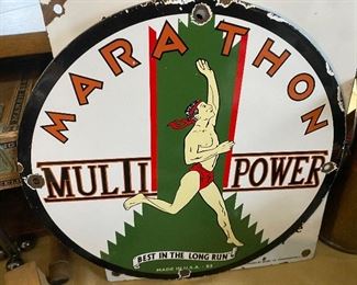 Marathon Porcelain sign