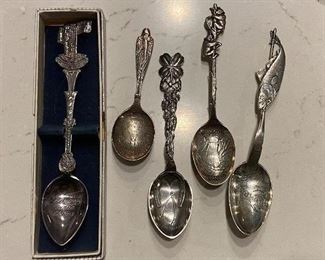 Sterling souvenir spoons