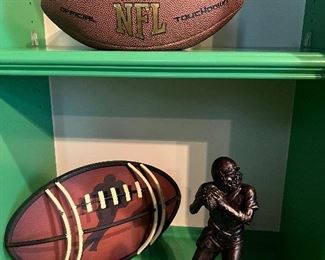 Football fun items for the man cave