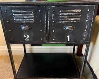  locker style nightstand. So cool!