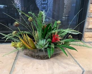 Faux floral arrangement
