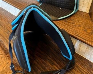 Another view of the English saddle and saddle pad