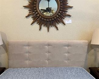 Full size suede headboard