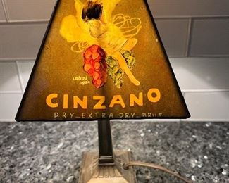 Dale, Tiffany Cinzano  sparkling wine, advertising lamp. Vintage, and very, very collectible.