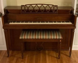 Owner’s childhood piano for lessons. Has not been played in years. Out of tune and needs a good cleaning. Accepting reasonable offers until sold!