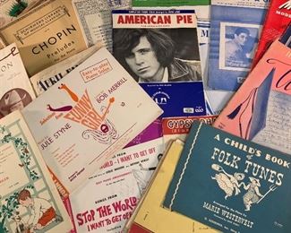 Box of vintage sheet music. Priced individually or for the entire box. More not pictured.