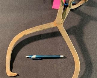 Antique ice delivery tongs. Late 19th-early 20th century.