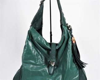 Gucci Emerald Green Leather Bag