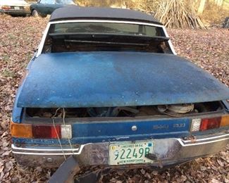 1973 PORSCHE 914 COUPE, NOT RUNNING 1.7L, DOES HAVE TITLE, THESE CARS ARE NOT IN RUNNING CONDITION AND WILL NEED 
TO BE PICKED UP  ON LOCATION IN COLFAX, NC THE WEEK FOLLOWING  THE AUCTION, SOLD AS IS.
