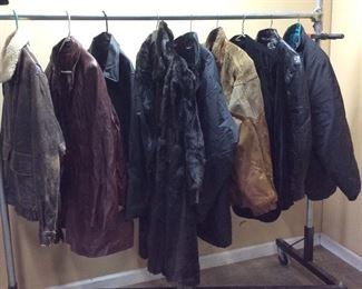 CHOICE LOT WINTER COATS, LEATHER JACKETS