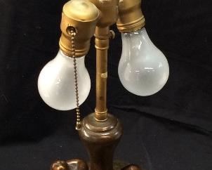 ANTIQUE BRONZE BRASS CLAD ART NOUVEAU