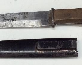 WWII E&F HORSTER SOLINGEN GERMAN TRENCH KNIFE WITH BOOT SCABBARD
