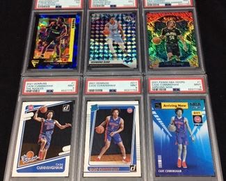 (6) ASSORTED GRADED BASKETBALL CADE CUNNINGHAM, COLE ANTHONY, DESMOND BANE, TYRESE MAXIE,