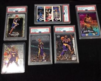 5 KOBE BRYANT GRADED CARDS MINT 9 to NM MT 8, +1