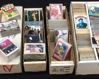 ASSORTED CARDS, STAR TREK, GREASE, SUPERMAN, ELVIS, THREES COMPANY, WELCOME BACK KOTTER, DALLAS