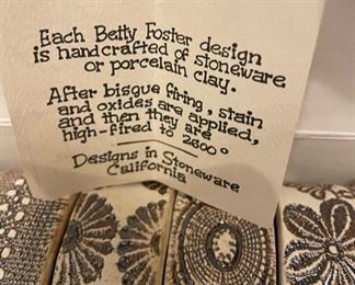 Betty Foster Stoneware Napkin Rings