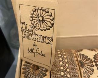 Betty Foster Stoneware Napkin Rings