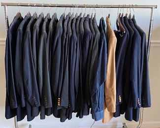 Assorted Men’s Fine Tailored Suits, Blazers, Sport Coats, Ties & Slacks 
(Polo, Southwick, Norman Hilton, Britches) 
40 - 44R 