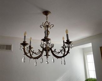 Crystal chandelier came from some country club 