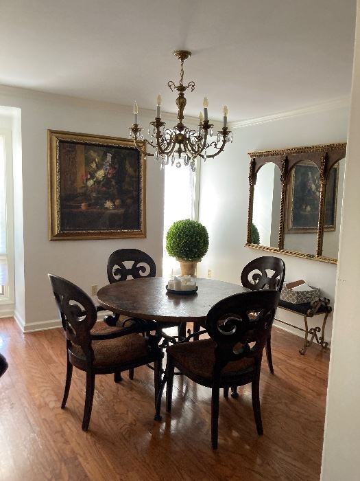 Arhaus Jordan Dining room table and chairs 